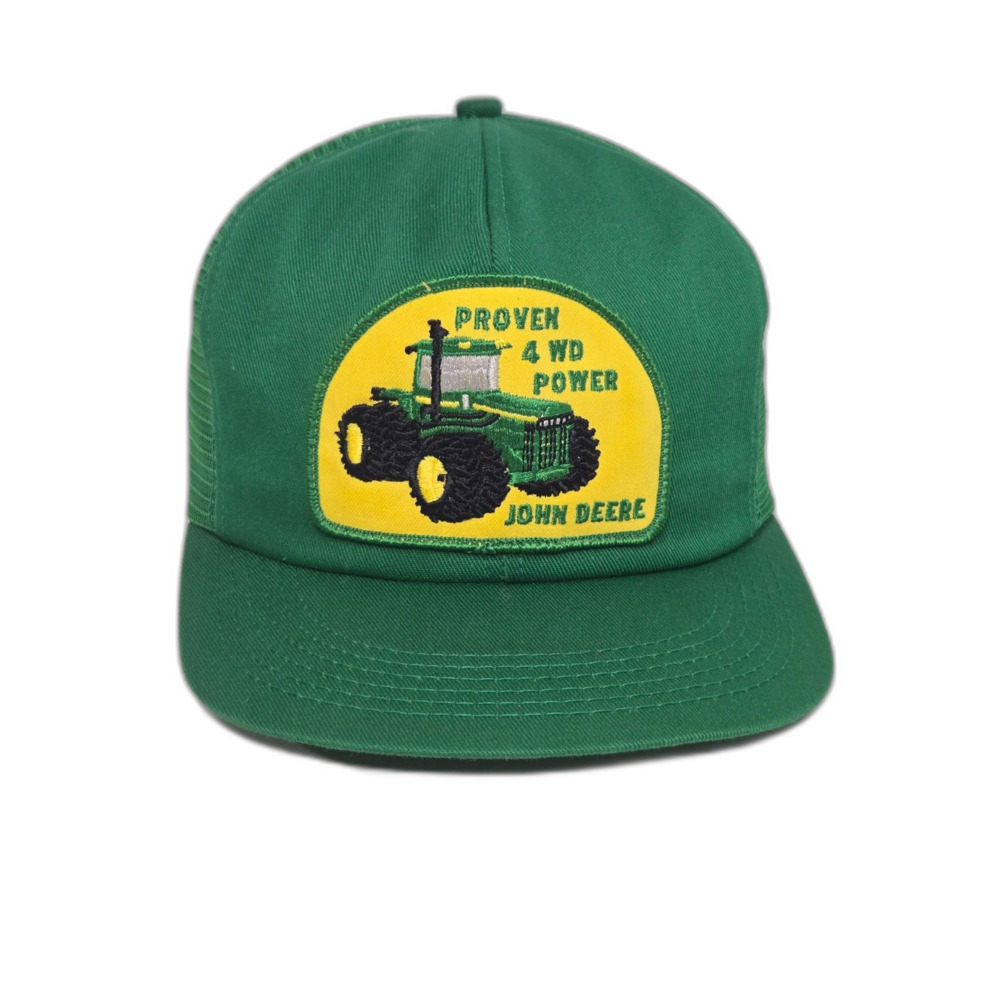 Vintage 70s John Deere K-Brand Trucker Hat | Adjustable Snapback | Proven 4WD